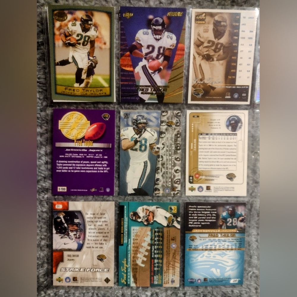 Fred Taylor JAX RB NFL Lot 12 Cards Sports Trading Cards